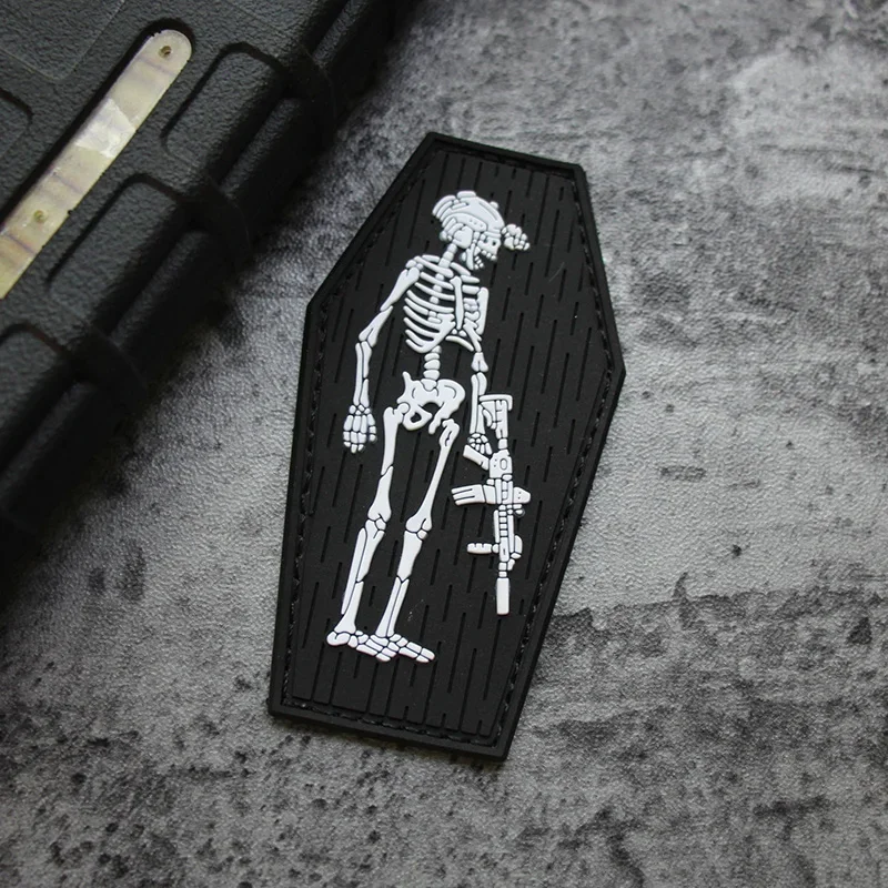 Parches de PVC Projektmonark, brazalete táctico militar que brilla en la oscuridad, insignia de combate personalizada, apliques de moral para ropa de mochila - imagen 5