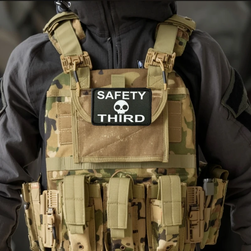 Parche táctico de SEGURIDAD, insignia de moral impresa, parche militar con gancho y bucle para mochilas militares, chaquetas y ropa - imagen 4