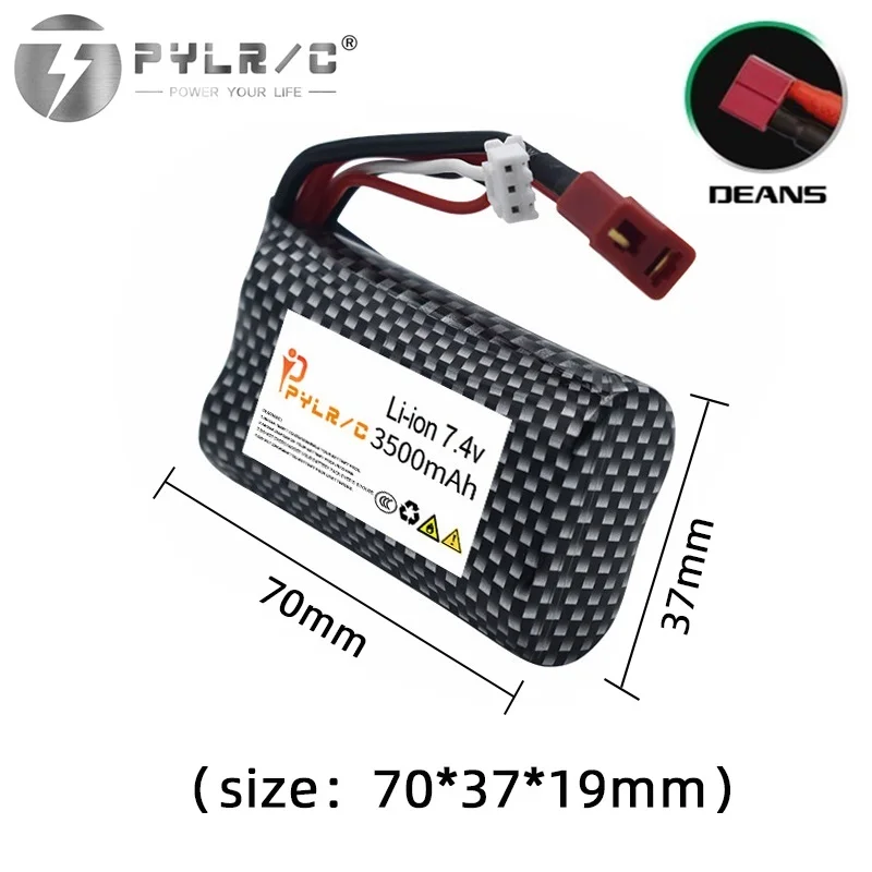 Batería de iones de litio para Wltoys 18650/7,4, 3500 V, 10428 mAh, piezas de coche RC, 12428/12423 v, para Wltoys 7,4, A959-B, Q46, novedad - imagen 2