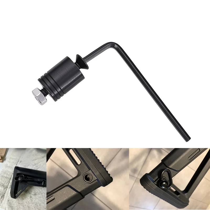 Accesorios tácticos de caza QD, Kit de Base de montaje de perno giratorio de separación, con 4 tornillos + 1 tuerca + 1 llave, Compatible con diferentes tamaños de anillos - imagen 3