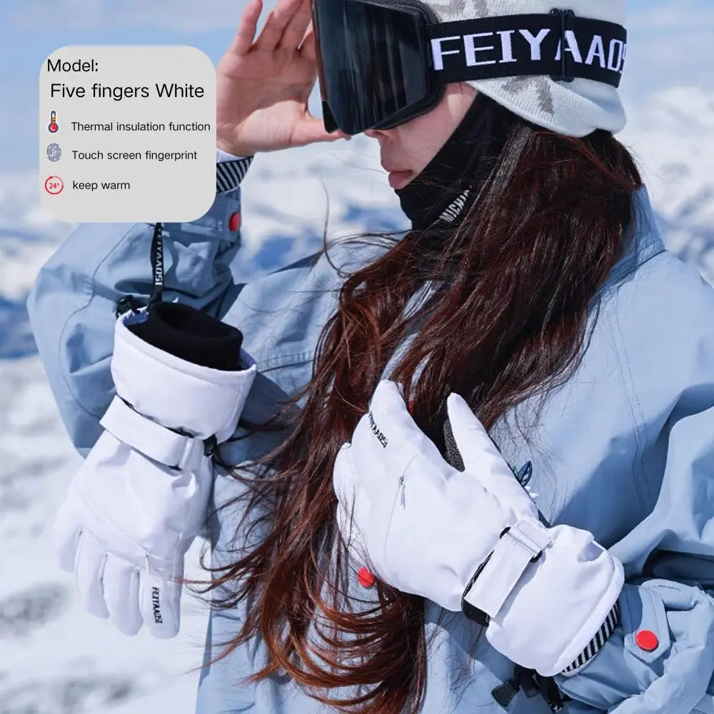 Guantes de esquí de alta calidad doble con forro doble aislamiento de escalada Instructor de nieve guantes de esquí profesionales - imagen 5