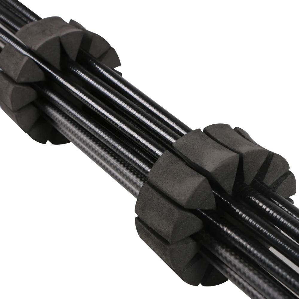 Separador de flecha EVA negro, accesorio portátil para estante de tiro con arco utilizado para actividades al aire libre y práctica de arco compuesto, 6 piezas - imagen 2