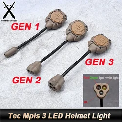 WADSN Casco táctico con linterna LED, IR y punto rojo para Airsoft