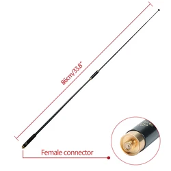 ABBREE AR-800 Antena telescópica VHF UHF para radio comunicación