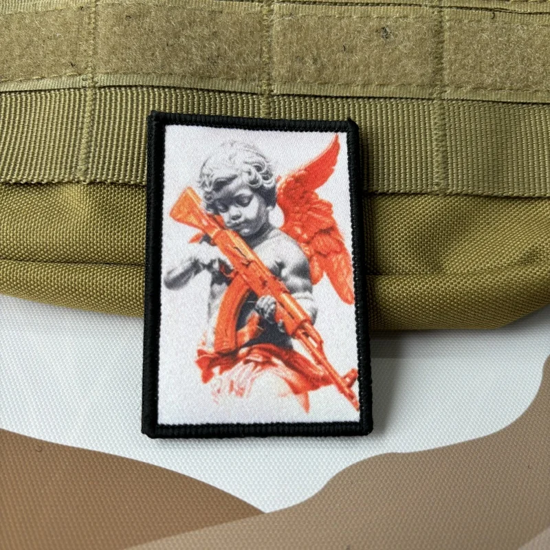 AK47 parches tácticos de moral de pistola, parche impreso de gancho y bucle, insignia militar de Snipers de belleza, brazalete, pegatinas de mochila - imagen 5