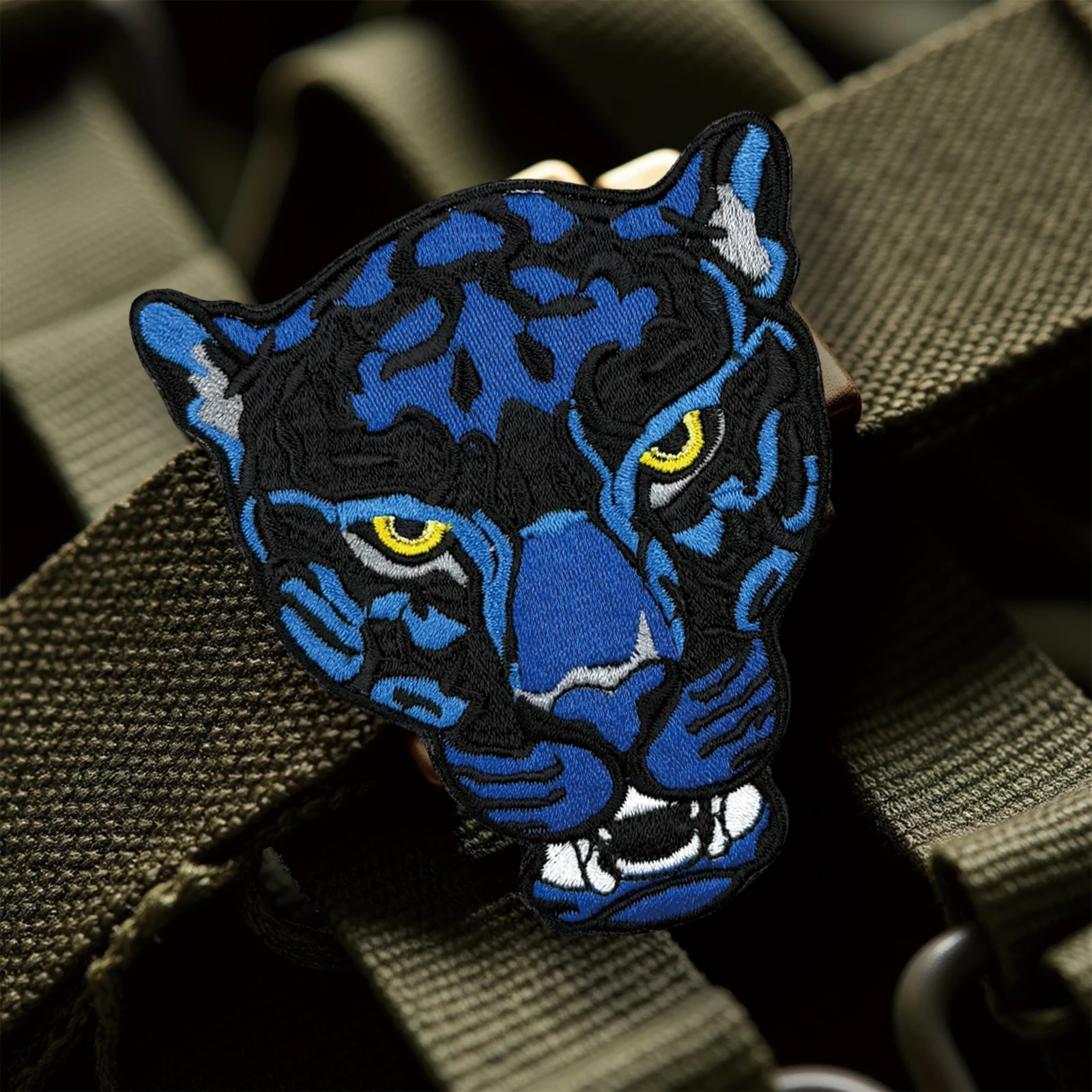 Parche Velcro bordado Pantera Azul – Compatible MOLLE - imagen 4