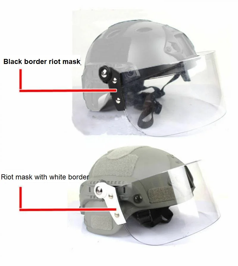 Lente táctica transparente a prueba de viento, máscara antidisturbios, casco guía, casco rápido, accesorios tácticos dedicados para Airsoft, Paintball - imagen 5