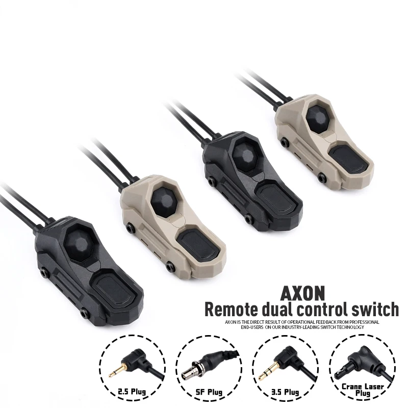 Interruptor remoto de presión de control dual función WADSN AXON, cola con enchufes SF/2.5/3.5/Crane. Compatible con interruptores de luz Scout PEQ, NGAL, M300, M600 - imagen 4