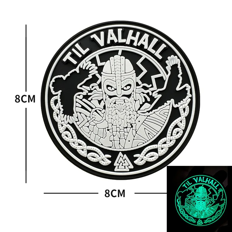 Accesorios para bolsas al aire libre, símbolos creativos de brazalete de goma táctico de moral vikinga de PVC 3D, insignias de chaqueta de mochila DIY - imagen 4