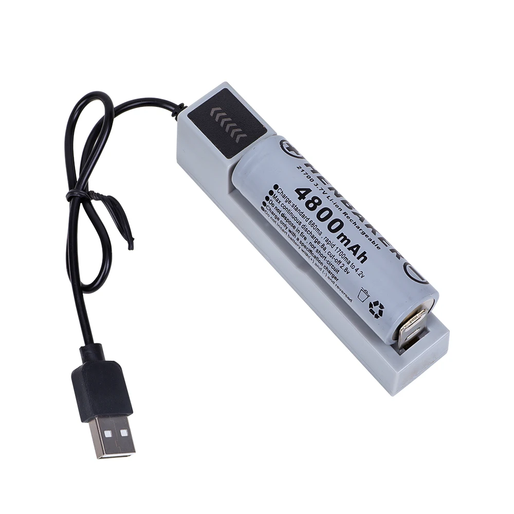 Henbaker Monocular de visión nocturna CY789 NV710 NVG10 batería 21700/18650 3,7 V Li-ion batería recargable NV IR cámara cargador USB - imagen 5