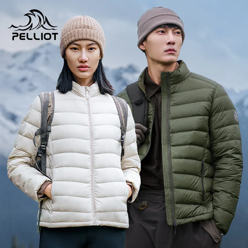 Pelliot 2025 chaquetas para hombre cortavientos impermeables 95% chaquetas blancas abajo Parkas Casual abrigo de invierno portátil para mujer - imagen 2