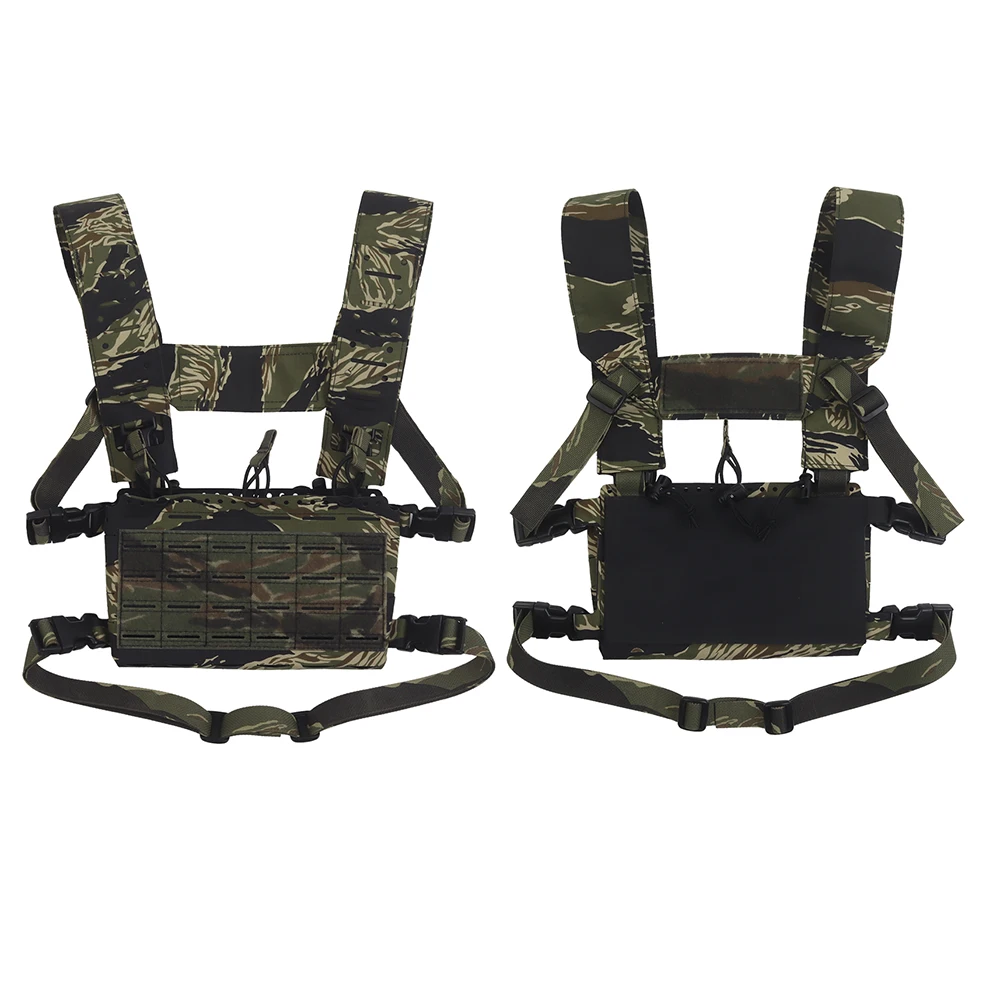 Nuevo chaleco táctico LV-119 portador de placa MK5 conjunto de plataforma de pecho chaleco Molle ligero de liberación rápida con bolsa Triple para revistas duradera - imagen 5