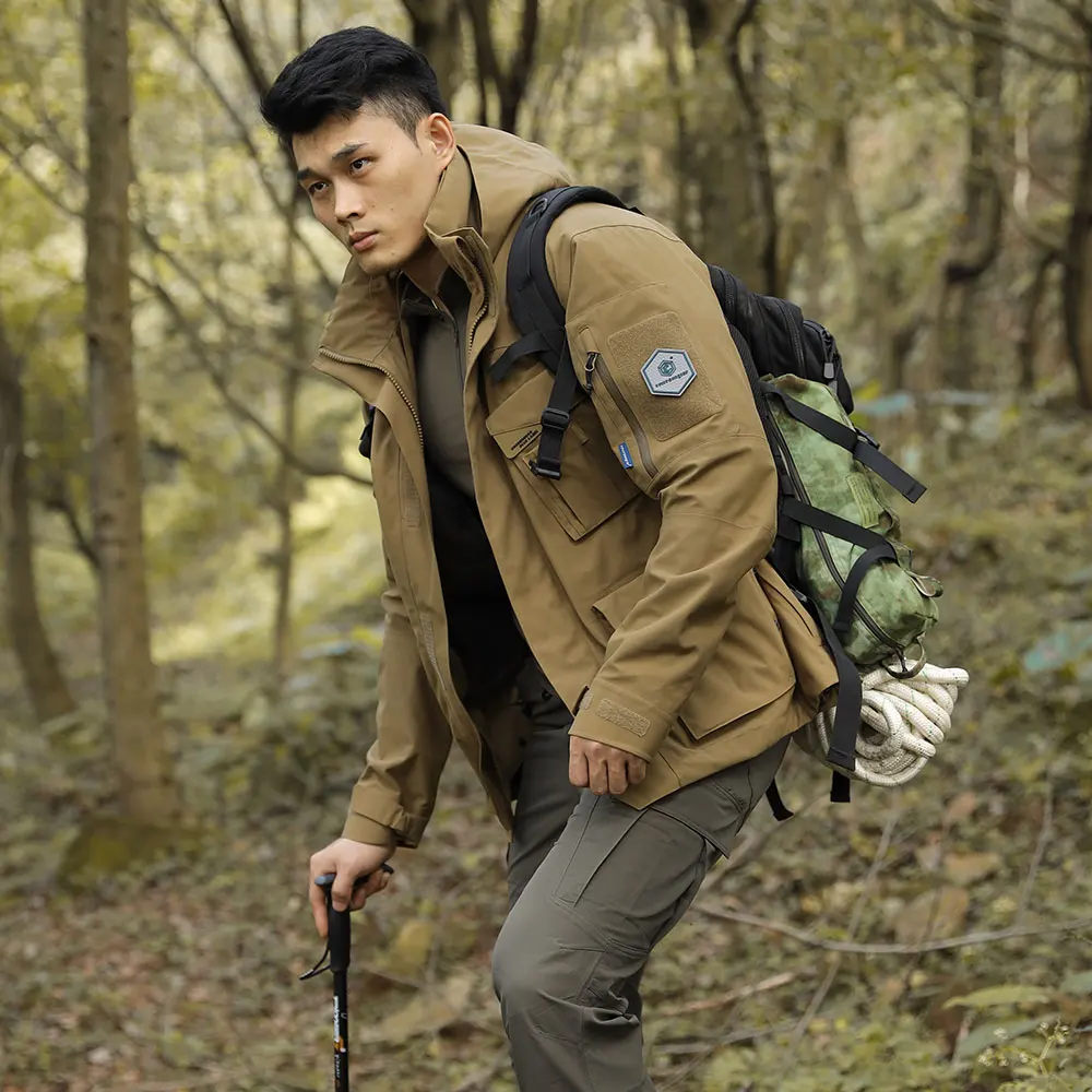 Emersongear Etiqueta Azul Función “Dimorphic Egret” Abrigo de viento Ergonómica Chaqueta impermeable Multi Bolsillo Caza al aire libre KH - imagen 5