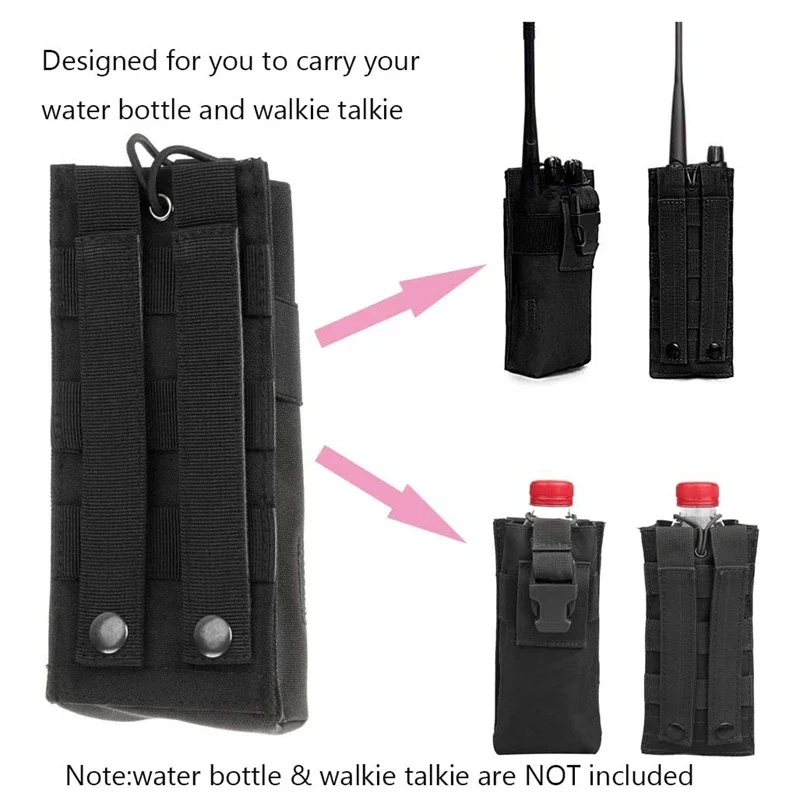 Soporte táctico para botella de agua Molle, bolsa para Radio, deportes al aire libre, Camping, caza, Walkie Talkie, funda, riñonera - imagen 5