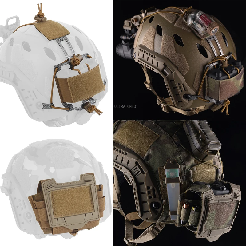 Cascos tácticos PVS31 NVG caja de batería bolsa de almacenamiento para sistema de retención de batería de PVS-31 bolsa de accesorios para casco de caza Airsoft - imagen 2