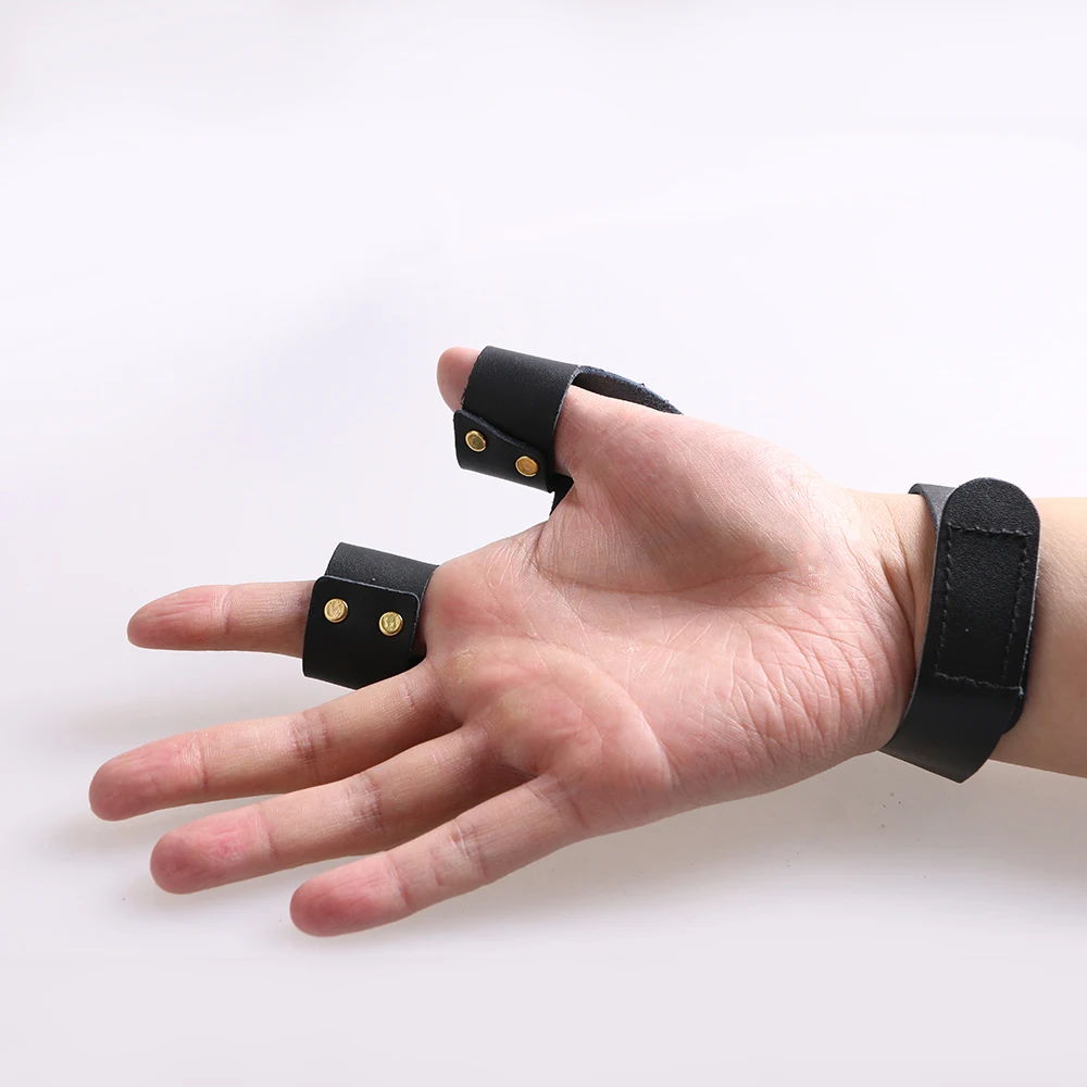 Guante de dedo de cuero para tiro con arco de caza, Protector de brazo, accesorios de arco para deportes al aire libre, gran oferta, 2020 - imagen 5
