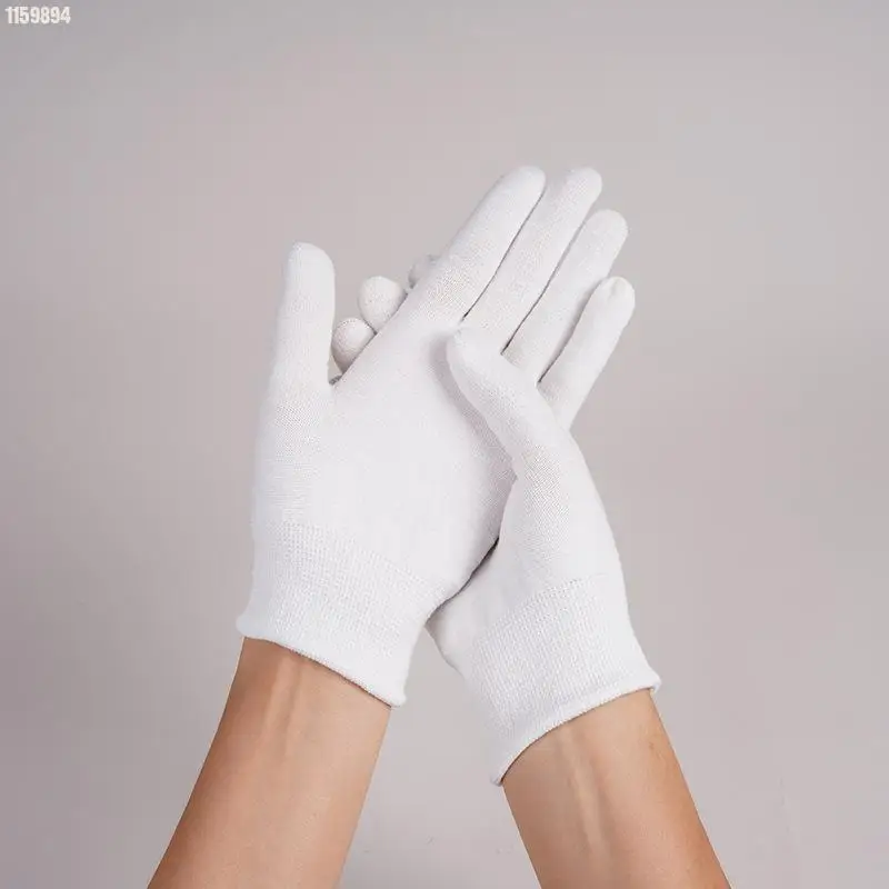 12 Uds. Guantes blancos para tareas, etiqueta de juego Wen, guantes de algodón para tareas, protección laboral, guantes de tela para el sudor, venta al por mayor transfronteriza - imagen 5