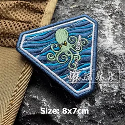 Parche bordado táctico Trident Octopus – Proyectos Especiales