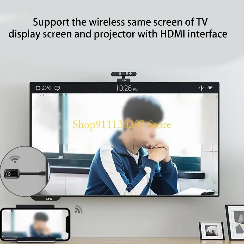 J1HC 2.4G 4K Miracast Wifi Adaptador pantalla WiFi inalámbrico Receptor Dongle