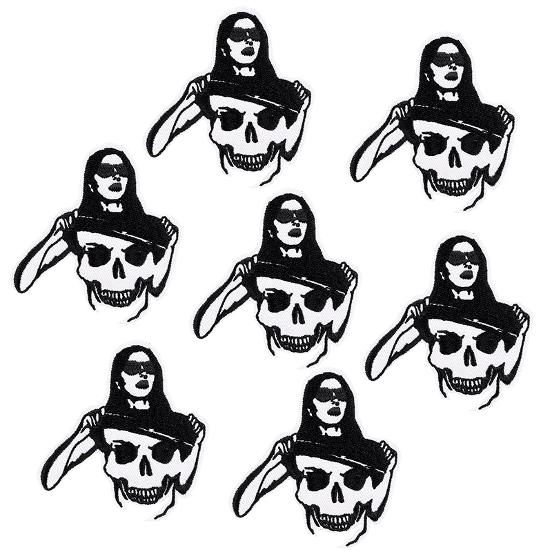 10 unids/lote motocicleta Club Punk Hippie banda de Metal parche bordado hierro en insignias chaleco de motorista chaqueta vaquera insignia de subcultura musical - imagen 5