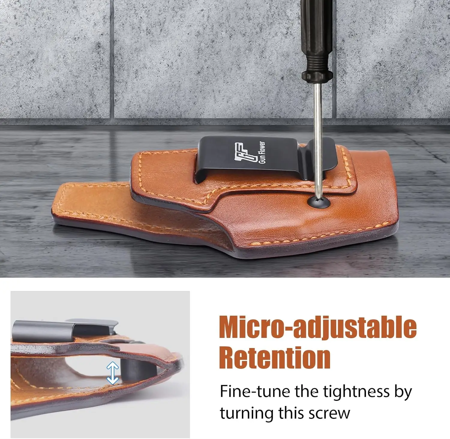 Funda de cuero IWB para Springfield Hellcat Pro/Comp,Hellcat RDP, transporte oculto, pretina interior, cinturón apto para 1,5 "-1,75", mano derecha - imagen 5