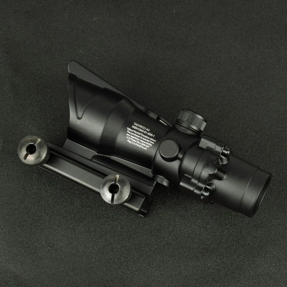 Lambul-mira telescópica para Rifle M16, mira telescópica de punto rojo, óptica holográfica, para caza Airsoft, ACOG 1X32 - imagen 4