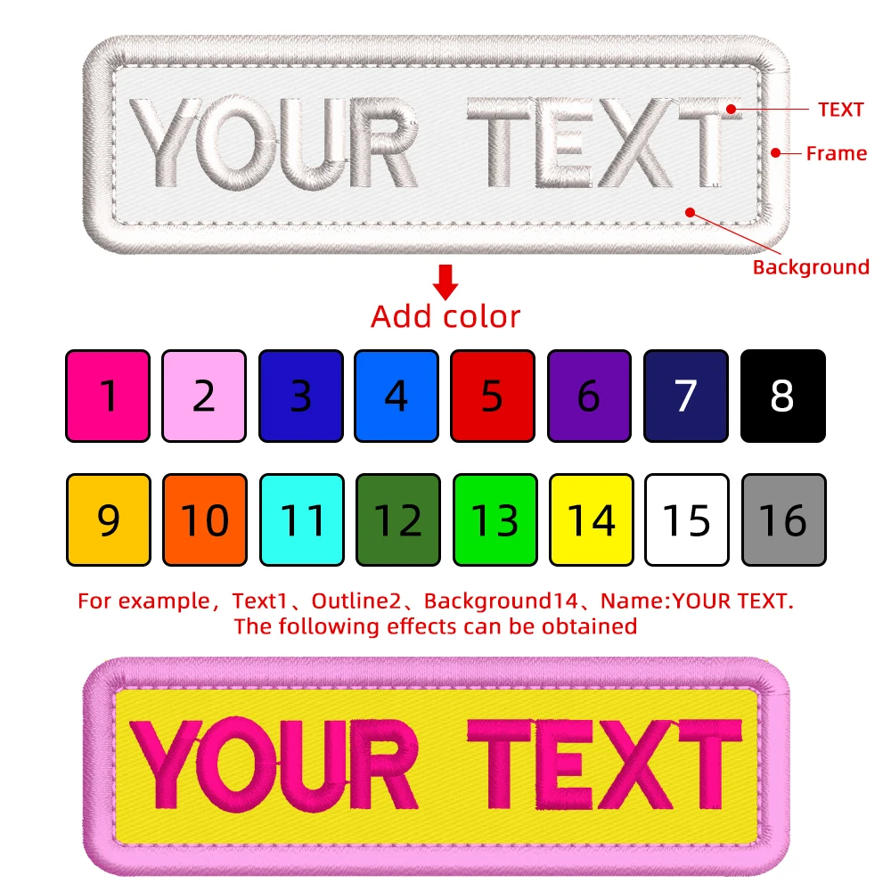 Parche de nombre personalizado, insignia táctica militar bordada, emblemas personalizados de Color, lazo de gancho o hierro para mochila - imagen 2