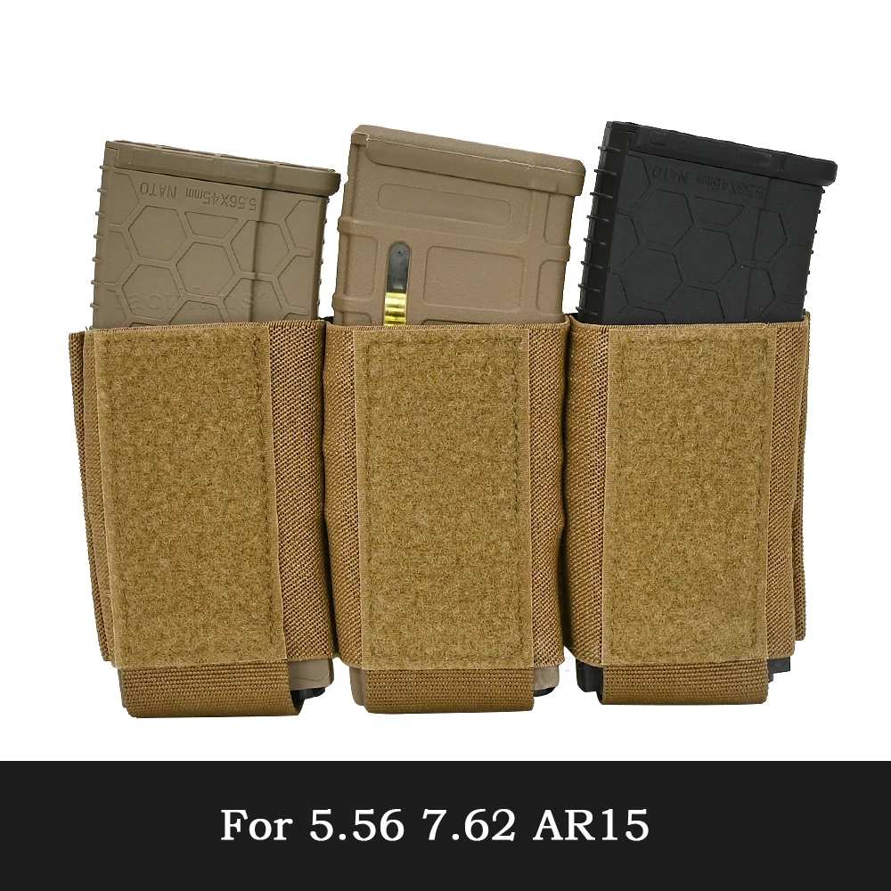 Chaleco de caza táctico FCPC, bolsa Triple de rotación, revista de retención elástica insertada, Cummerbund, gancho de bucle Mag para 5,56 7,62 AR15 - imagen 4