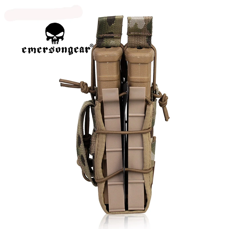 EMERSONGEAR doble Modular Rifle revista bolsa Airsoft caza utilidad MOLLE EM6035 - imagen 3