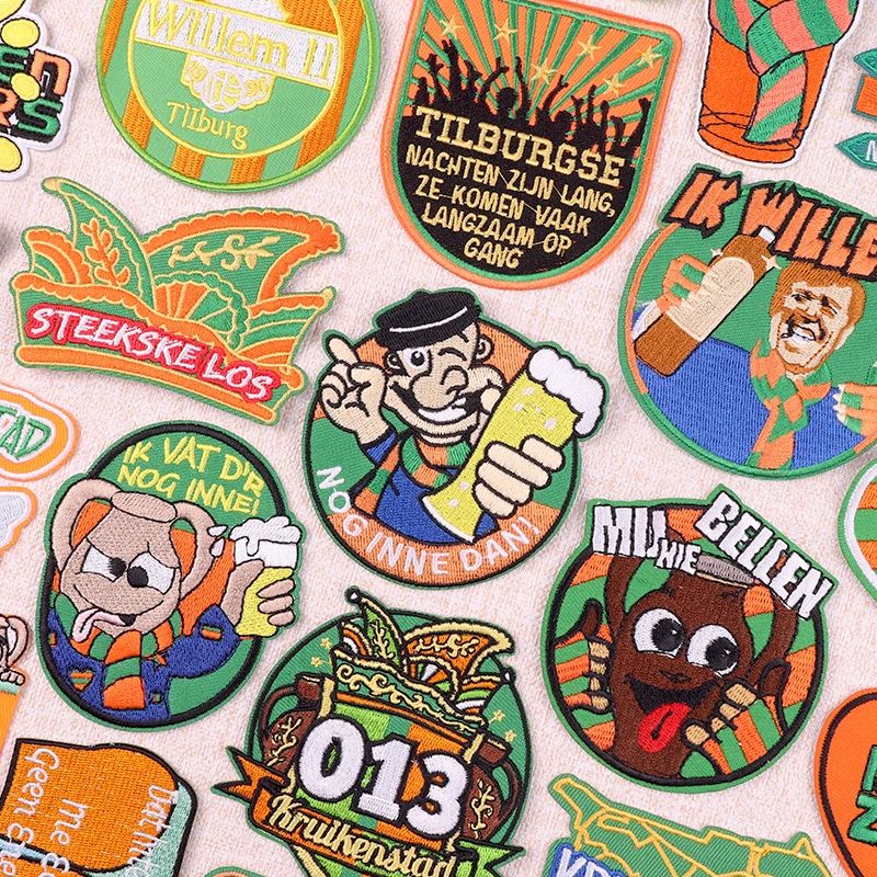 Parche de Carnaval de Países Bajos DIY, emblema de Kruikenstad de Países Bajos, parches bordados, parches para planchar para ropa, regalos de Festival - imagen 2