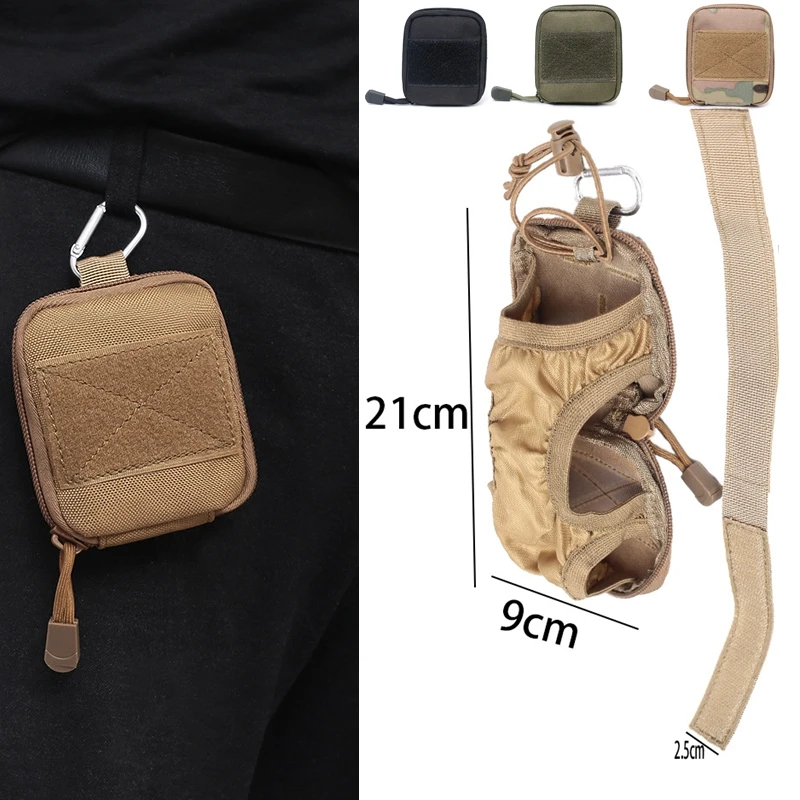 EDC Molle plegable soporte para botella de agua bolsa de almacenamiento deportes al aire libre pesca riñonera plegable Mini bolsa de agua ligera plegable - imagen 2