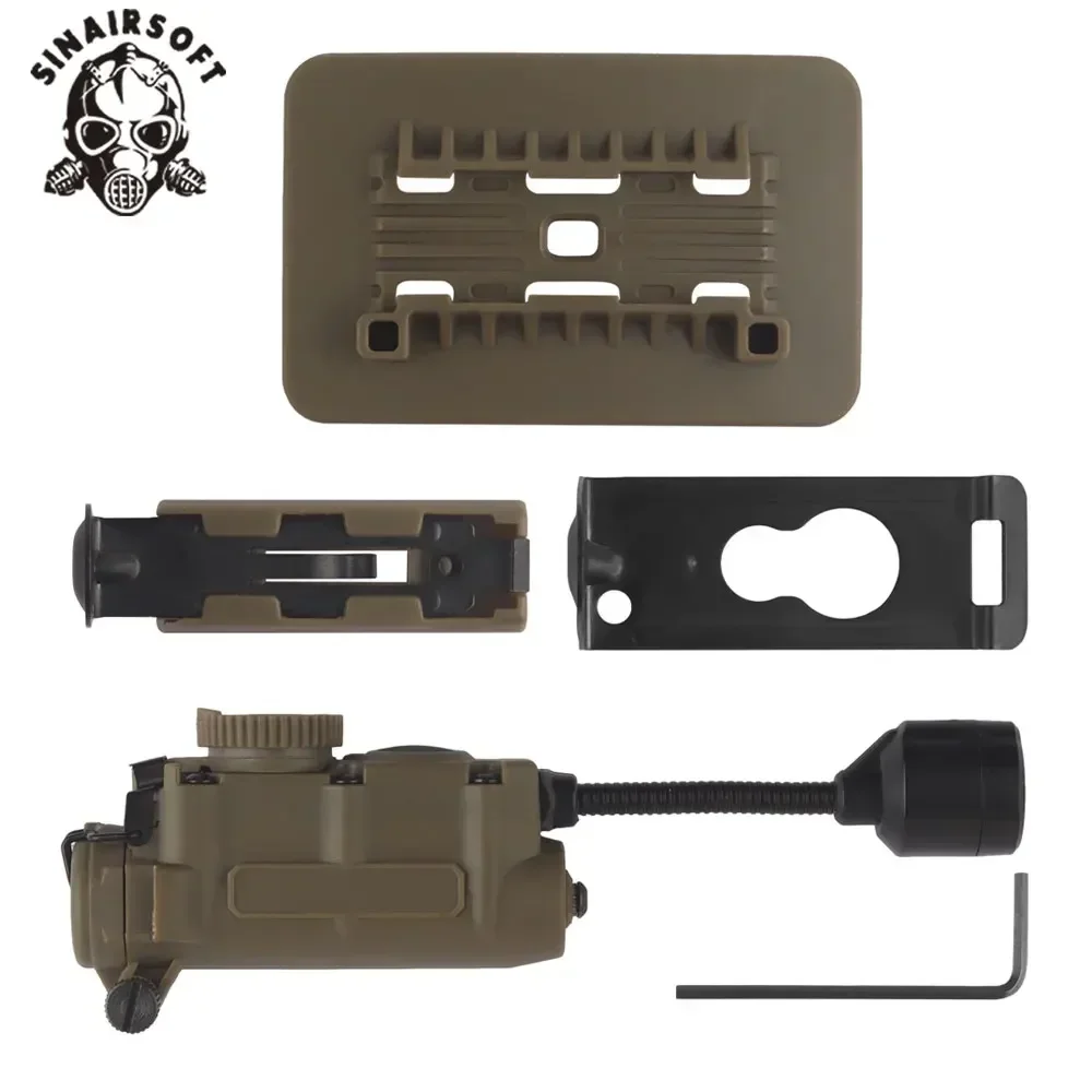 Lámpara para casco Sidewinder, luz estroboscópica táctica, rojo/verde/azul/blanco/cabeza IR, luz IFF, linterna LED auxiliar para caza y pesca - imagen 5