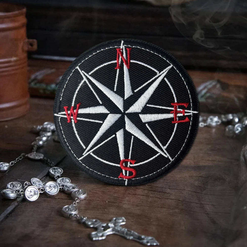 Parche táctico Compass gancho y bucle bordado moral Airsoft - imagen 4