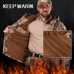 G8 chaqueta táctica camuflaje capucha cortavientos térmica hombre