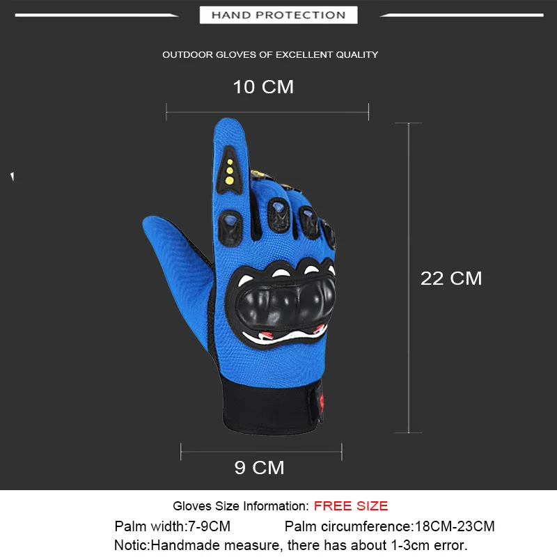 Guantes de motocicleta transpirables con dedos completos, guantes de carcasa dura para carreras, protección para deportes al aire libre, guantes para montar en bicicleta de cross - imagen 2