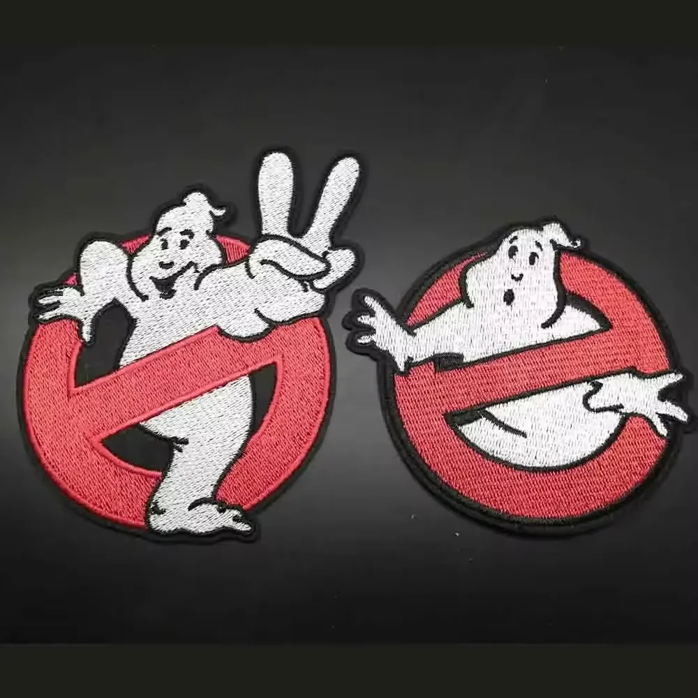 Parche para ropa de dibujos animados de Ghostbuster, rejilla de estilo universitario a la moda, insignia bordada para planchar, pegatina para mochila táctica de película de terror - imagen 5