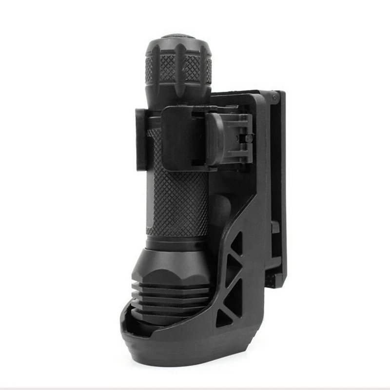 Funda táctica para linterna de extracción rápida con sistema de bloqueo lateral de palanca caza 360 °   Soporte para linterna con diseño de bloque de bloqueo de rotación - imagen 2