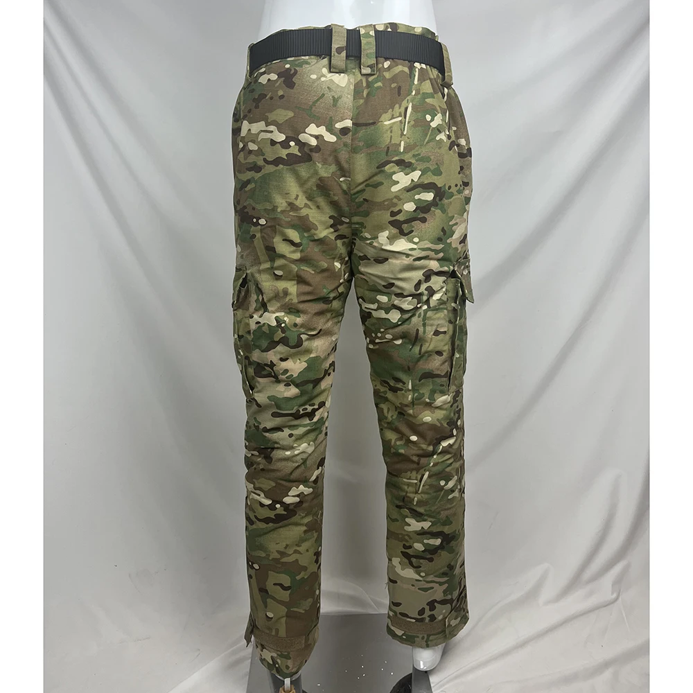 Pantalones de algodón reflectantes de calor de camuflaje táctico de invierno para hombre, ropa cálida para exteriores, pantalones gruesos impermeables a prueba de frío para caza - imagen 5