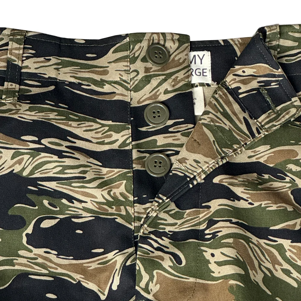 Pantalones de tigre de la guerra de Vietnam de la Segunda Guerra Mundial, pantalones de camuflaje, ropa de trabajo táctica TCU para exteriores, pantalones de entrenamiento a rayas de tigre - imagen 4