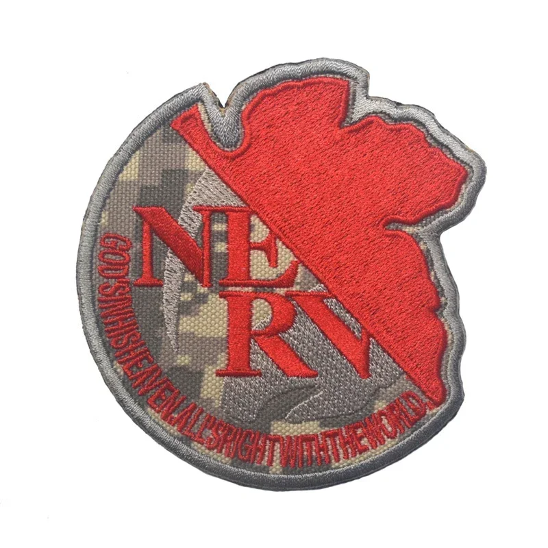 Evangelion EVA No. 1 parche bordado con gancho y bucle, parche bordado táctico, insignia de moral DIY para mochila, ropa, emblema NERV - imagen 3