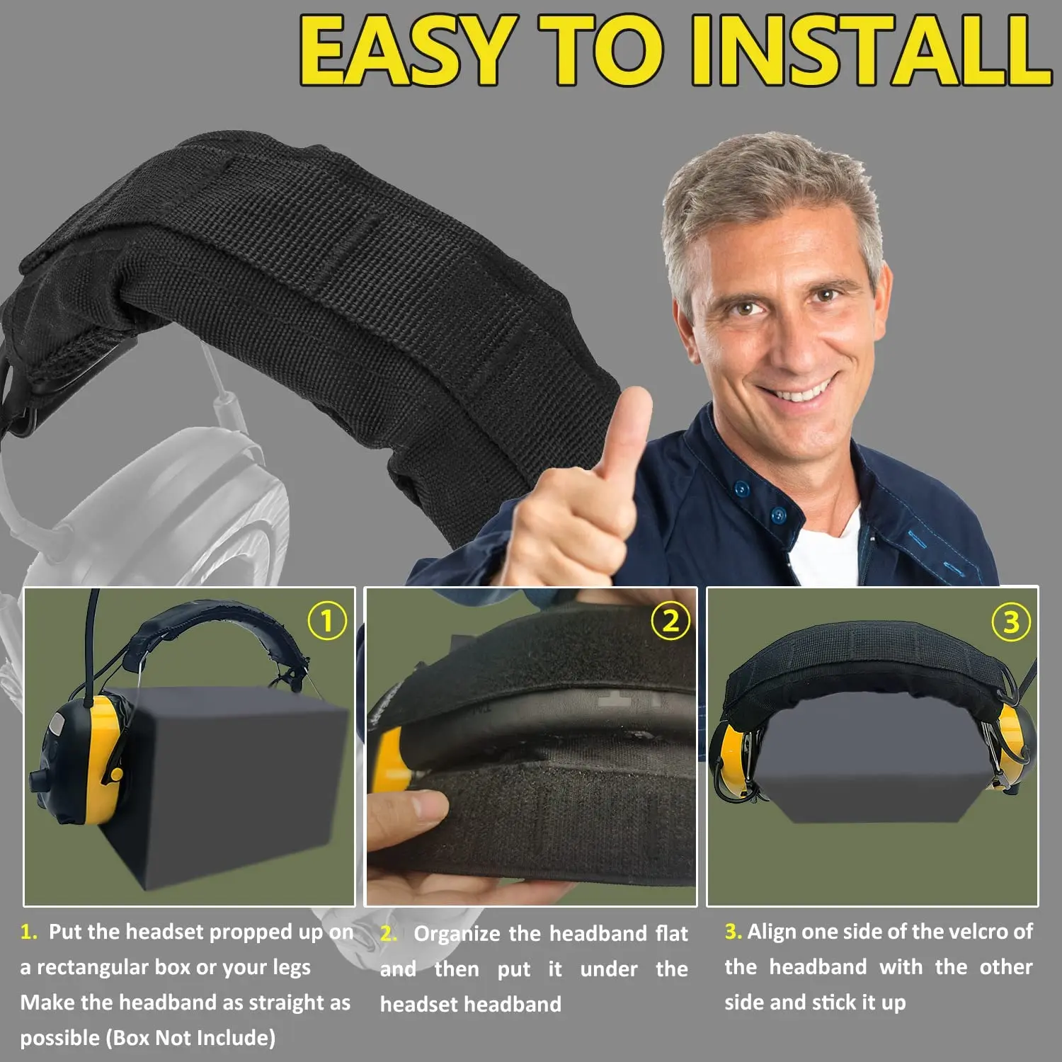 Diadema táctica ZOHAN, cubierta Modular avanzada para auriculares, orejeras de protección para auriculares militares para exteriores - imagen 5