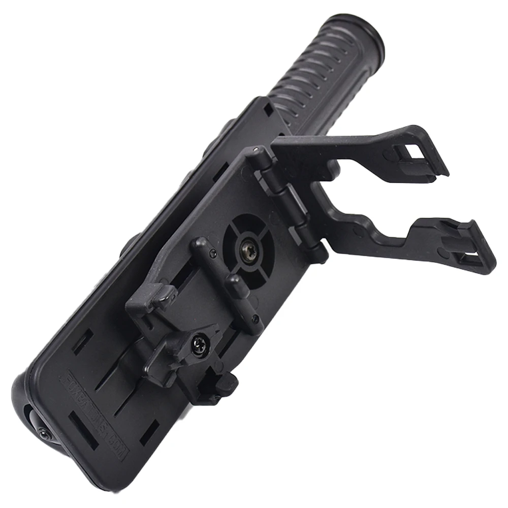Soporte retráctil para bastón táctico, funda de cinturón para autodefensa, equipo de supervivencia EDC, rotación de 360 grados - imagen 5