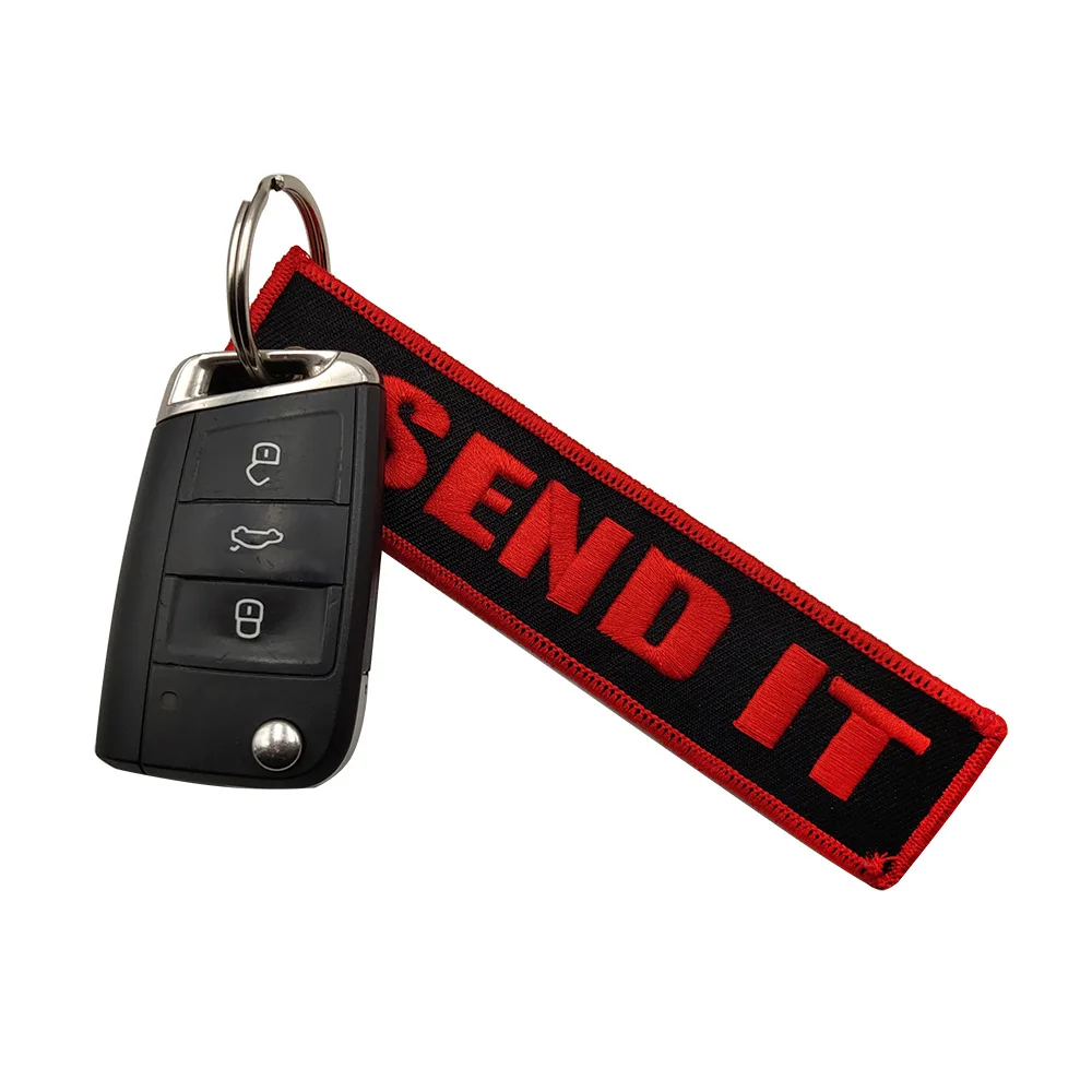 LLavero de coche con patrón inglés bordado fino, colgante, anillo de cadena, regalo remoto, parche mágico para ropa, parches militares - imagen 5