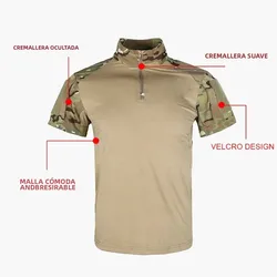 Camiseta táctica SINAIRSOFT G4 secado rápido transpirable manga corta