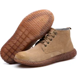 Botas de seguridad de cuero Crazy Horse con punta de acero