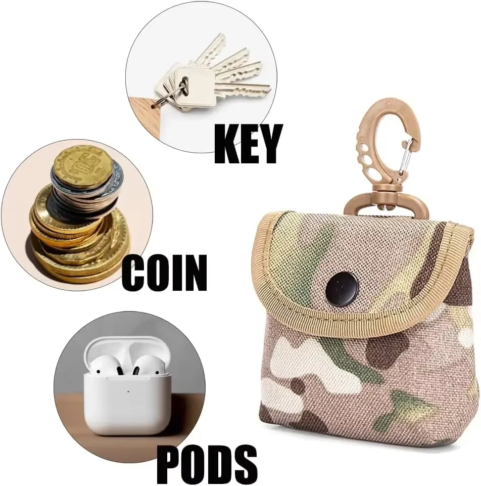 Bolsa táctica MOLLE EDC compacta para monedas y herramientas - imagen 3