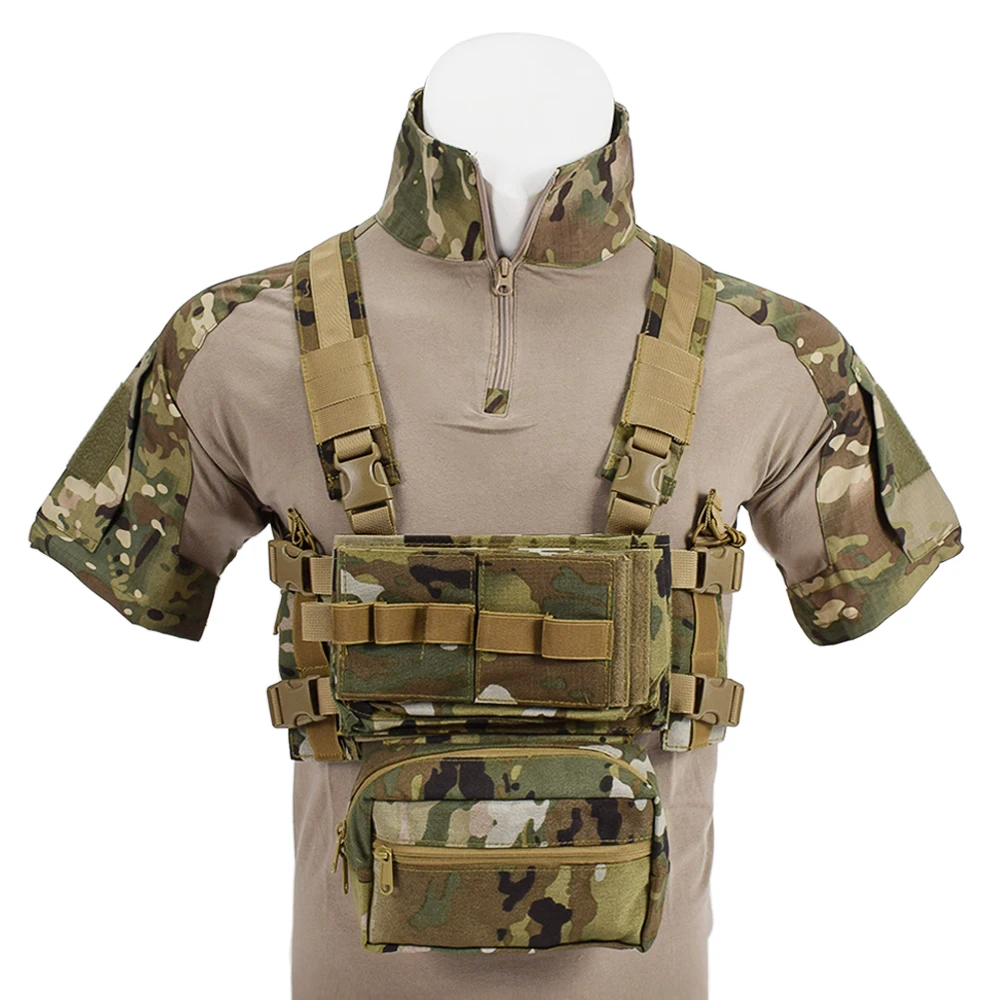 Bolsa táctica MK3 para el pecho, microchasis, arnés H, 5,56, 7,62, M4, AK, Airsoft, Paintball, chaleco de caza, nailon - imagen 3