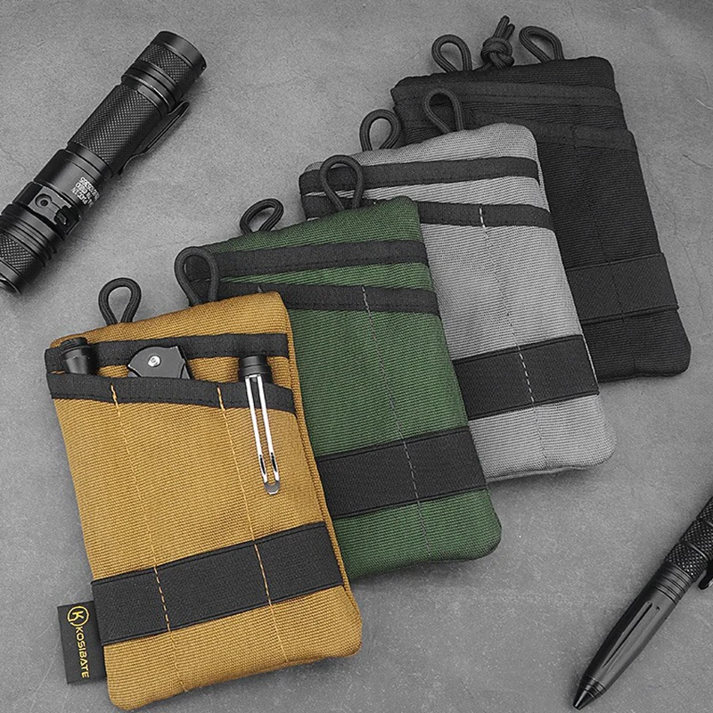 Bolsa de herramientas portátil para exteriores, bolsa de almacenamiento multifuncional, cuchillo táctico, bolígrafo, plegable, Clip para tarjeta de crédito, BILLETERA, bolsa colgante para la cintura - imagen 2