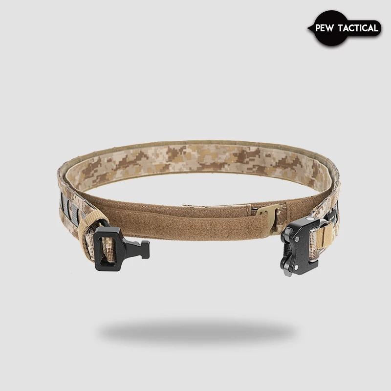 PEW TACTICAL Lightweigh MOLLE Bison cinturón táctico de doble capa estilo Ferro 12 capas T-board Tegris caza Airsoft cinturón - imagen 4