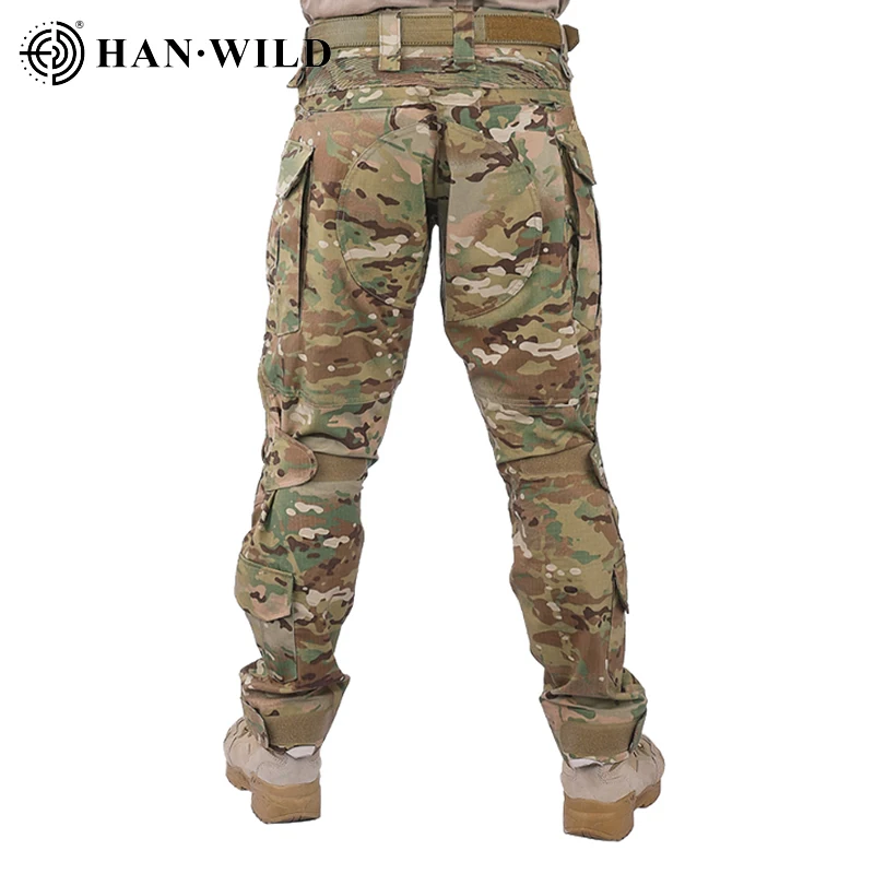 HAN WILD-pantalones de combate G3 con rodilleras, pantalón militar del ejército, caza, Airsoft, táctico, MultiCam, senderismo, Camping, novedad - imagen 2